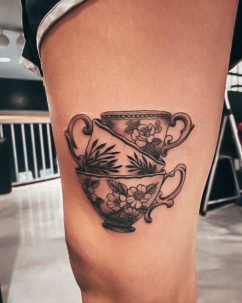 Tea Cupic Womens Tea Cup Tattoo Designs