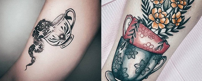 Top 100 Best Tea Tattoos For Women – Aromatic Beverage Design Ideas