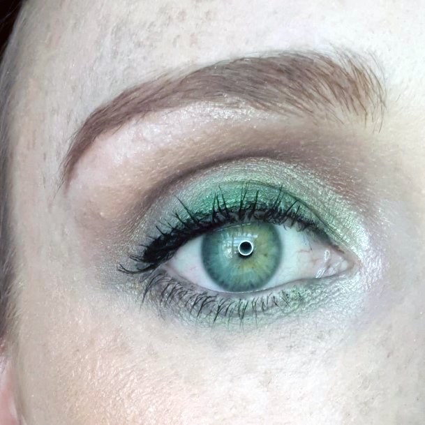 Teal Green And Brown Eyeshadow Women