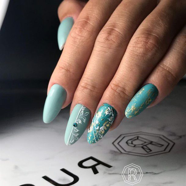 Teal Turquoise Dressic Womens Teal Turquoise Dress Nail Designs