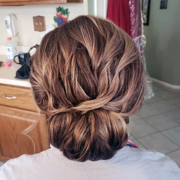 Teased Chignon Bun Hairstyle