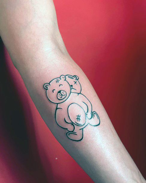 Teddy Bear Tattoo For Ladies