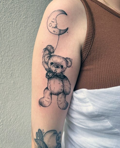 Teddy Bear Womens Feminine Teddy Bear Tattoos