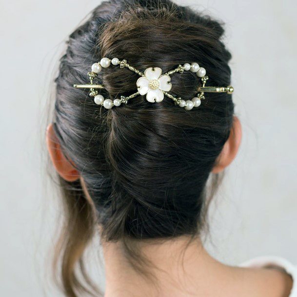 Teenage European Wintry French Twist With A Bow