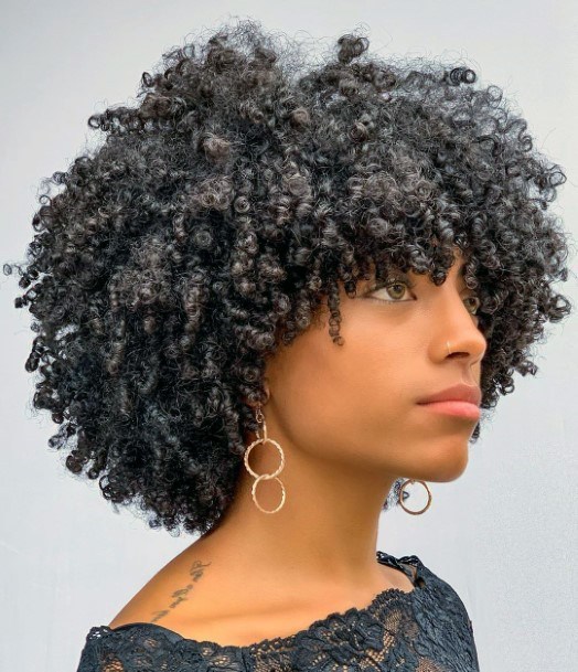 Telephone Wired Curls Hairstyle For Black Women