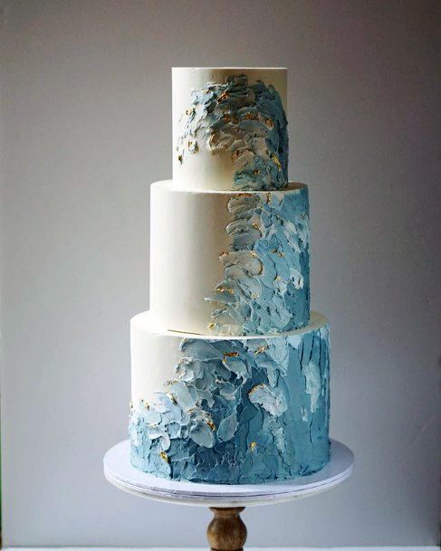 Tempting Beach Wedding Cake Waves Women