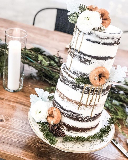 Tempting Wedding Cake And Donut