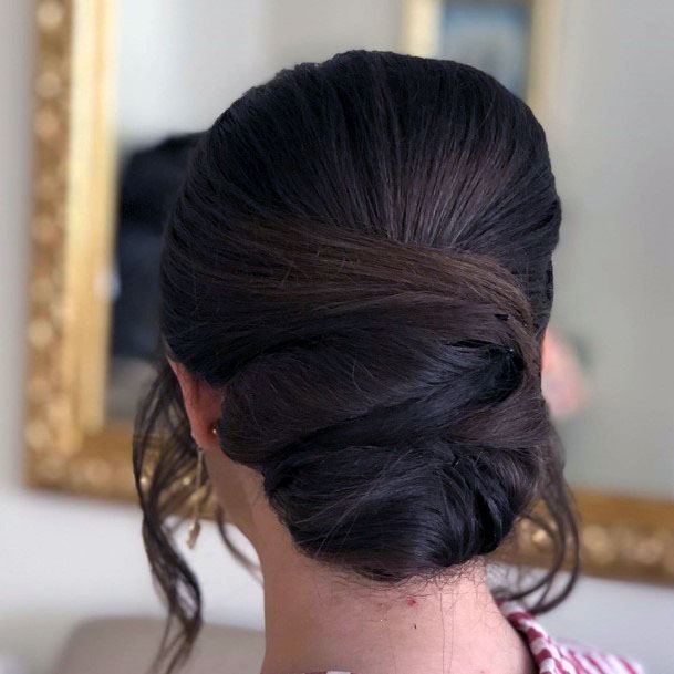 Tendrils Chignon Hairstyle For Women