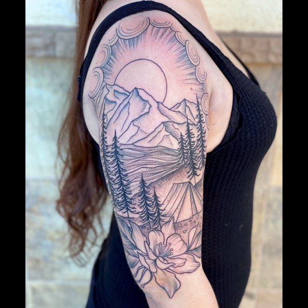 Tent Tattoo Design Ideas For Girls