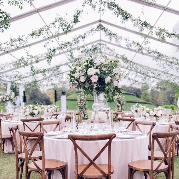 Tented Wedding Blush Flowers