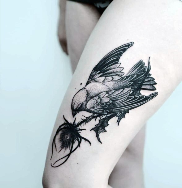 Terrific Dark Dove Tattoo Women