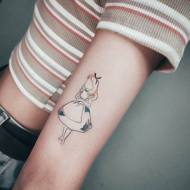 Terrific Design Ideas For Womens Alice In Wonderland Tattoo