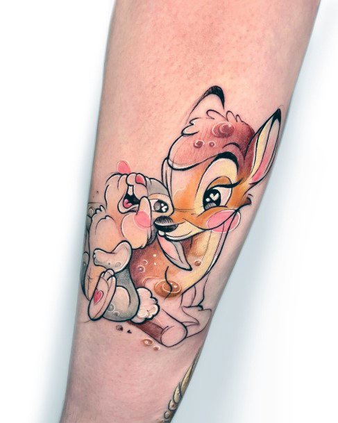 Terrific Design Ideas For Womens Bambi Tattoo