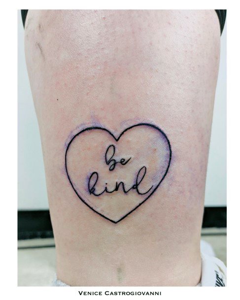 Terrific Design Ideas For Womens Be Kind Tattoo