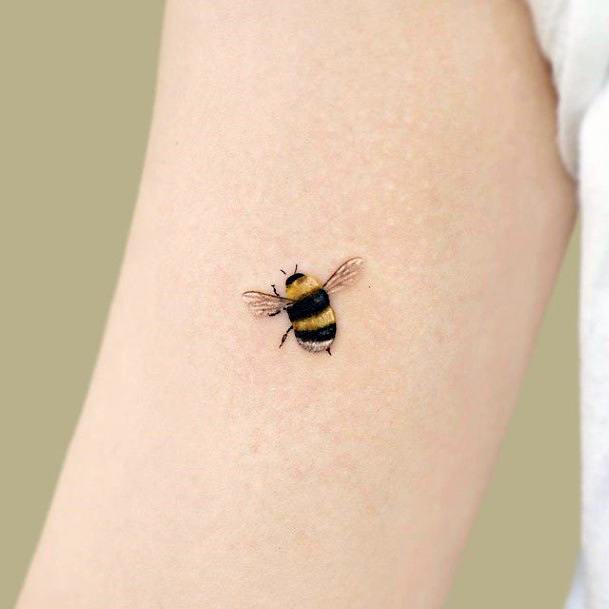 Terrific Design Ideas For Womens Bee Tattoo