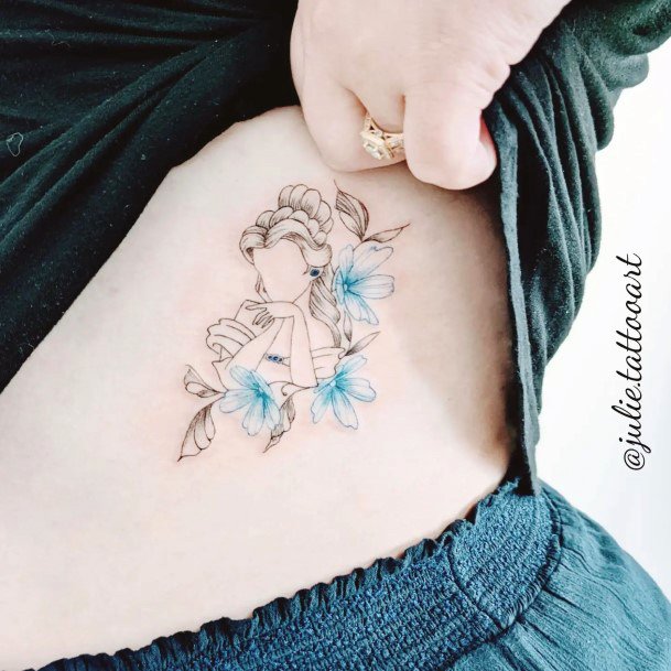 Terrific Design Ideas For Womens Belle Tattoo