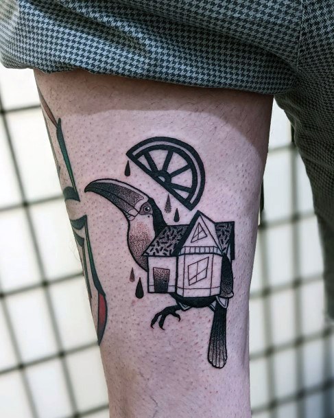 Terrific Design Ideas For Womens Birdhouse Tattoo