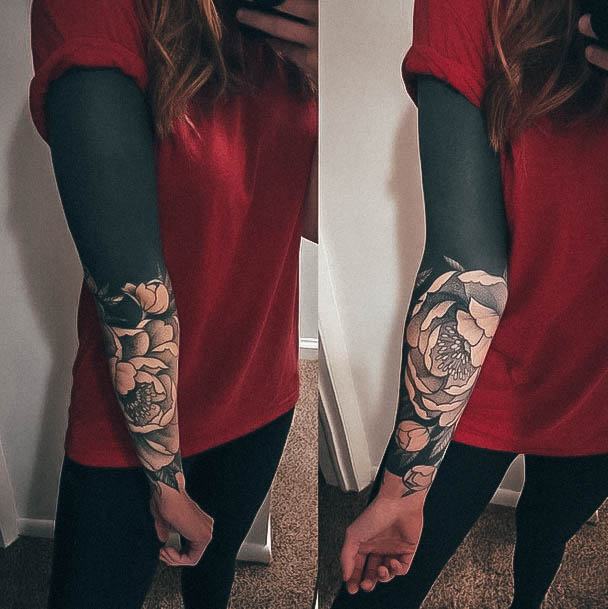 Terrific Design Ideas For Womens Blackout Tattoo