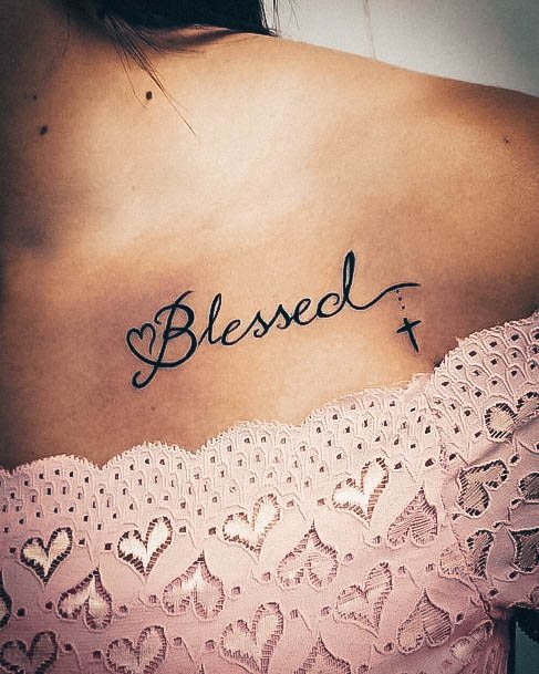 Terrific Design Ideas For Womens Blessed Tattoo