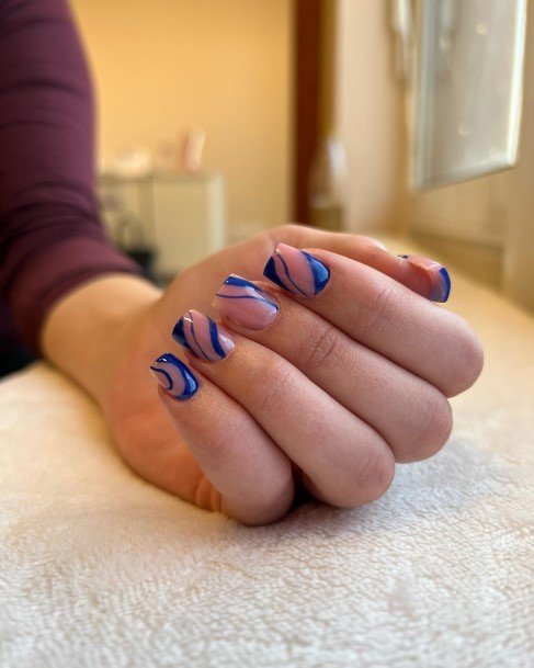 Terrific Design Ideas For Womens Blue Short Nail