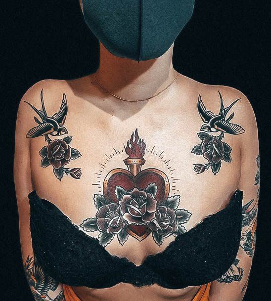 Terrific Design Ideas For Womens Boob Tattoo