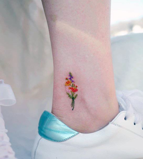 Terrific Design Ideas For Womens Bouquet Tattoo