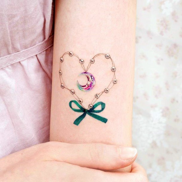 Terrific Design Ideas For Womens Bow Tattoo