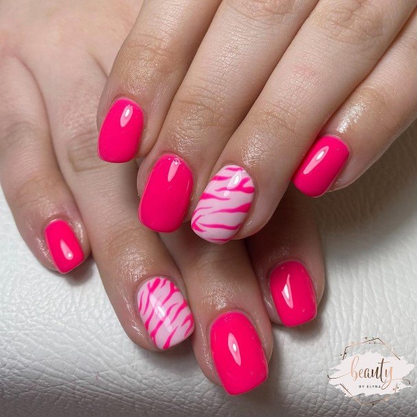 Terrific Design Ideas For Womens Bright Pink Nail