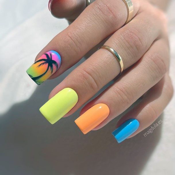 Terrific Design Ideas For Womens Bright Summer Nail