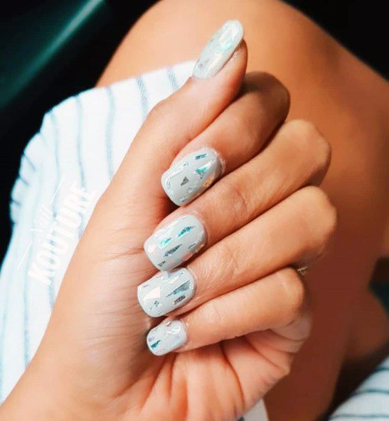 Terrific Design Ideas For Womens Broken Shattered Glass Nail