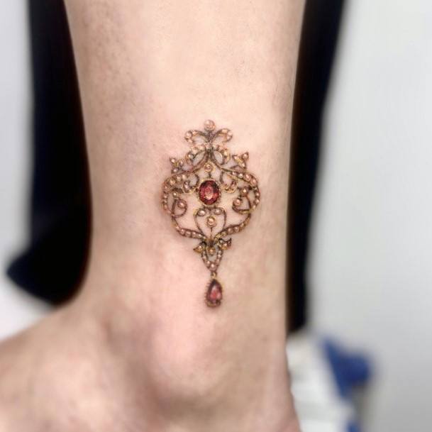 Terrific Design Ideas For Womens Brooch Tattoo