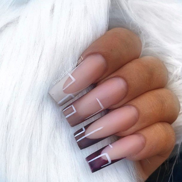 Terrific Design Ideas For Womens Brown French Tip Nail