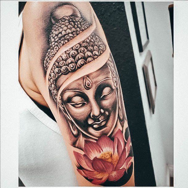 Terrific Design Ideas For Womens Buddha Tattoo