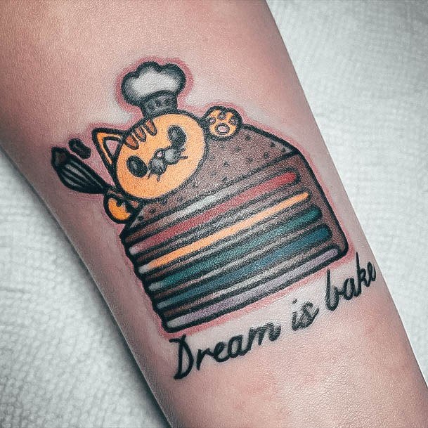 Terrific Design Ideas For Womens Cake Tattoo