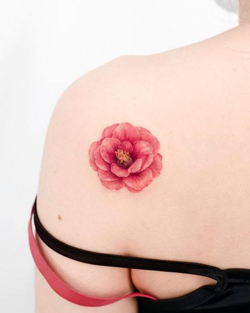 Terrific Design Ideas For Womens Camellia Tattoo