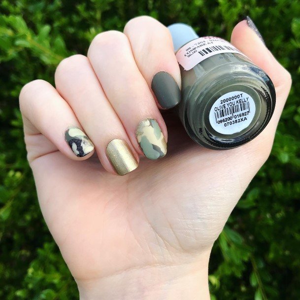 Terrific Design Ideas For Womens Camo Nail