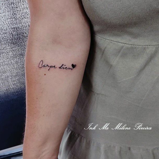 Terrific Design Ideas For Womens Carpe Diem Tattoo