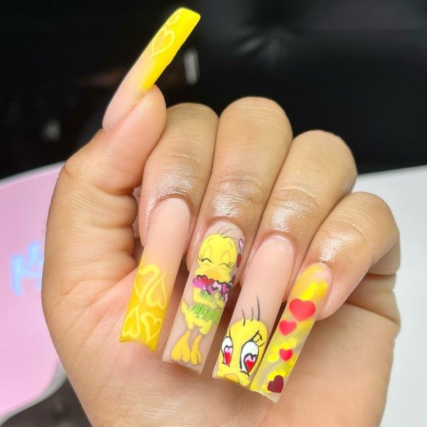 Terrific Design Ideas For Womens Cartoon Nail