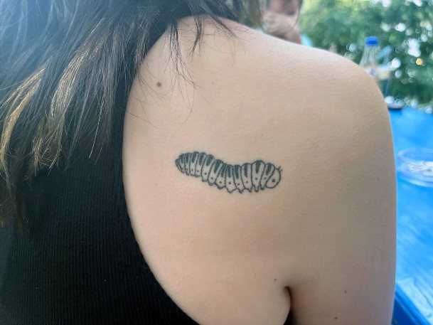 Terrific Design Ideas For Womens Caterpillar Tattoo