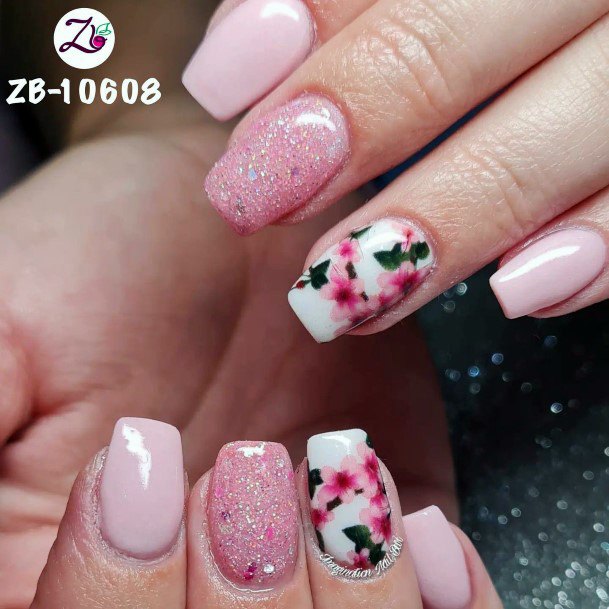 Terrific Design Ideas For Womens Cherry Blossom Sakura Nail