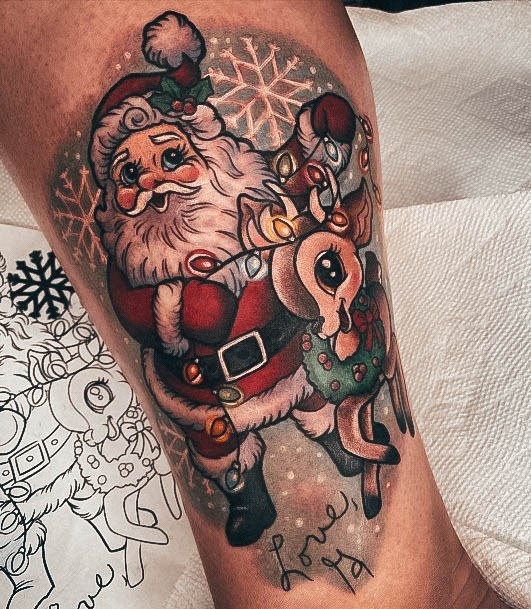 Terrific Design Ideas For Womens Christmas Tattoo