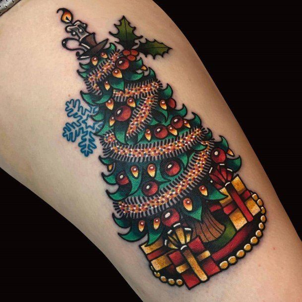 Terrific Design Ideas For Womens Christmas Tree Tattoo