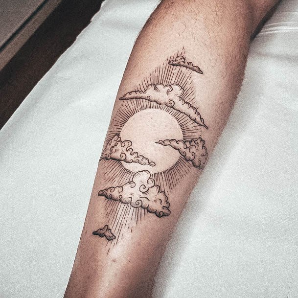 Terrific Design Ideas For Womens Cloud Tattoo