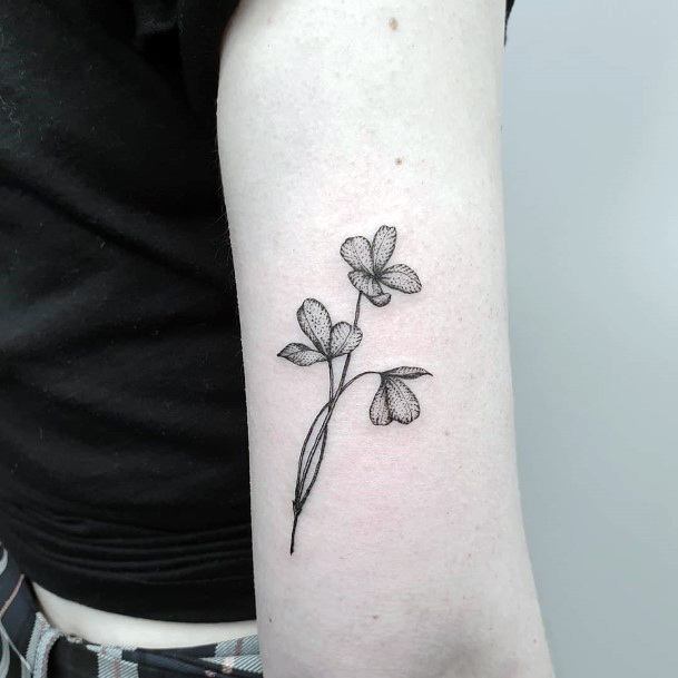 Terrific Design Ideas For Womens Clover Tattoo