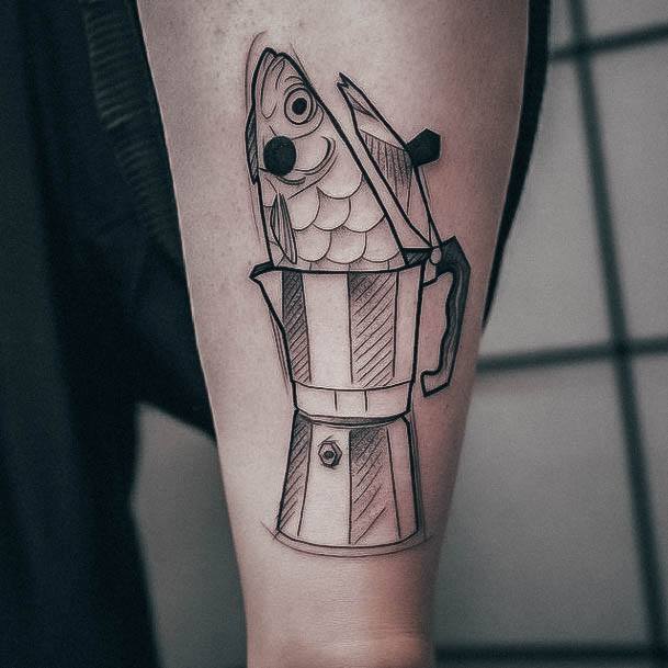 Terrific Design Ideas For Womens Coffee Pot Tattoo