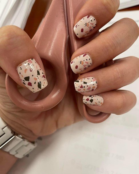 Terrific Design Ideas For Womens Confetti Nail