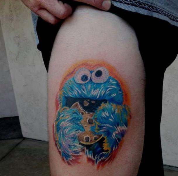 Terrific Design Ideas For Womens Cookie Monster Tattoo