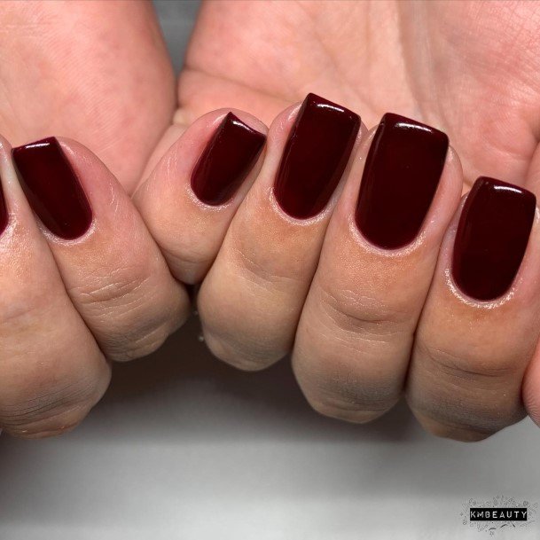 Terrific Design Ideas For Womens Deep Red Nail