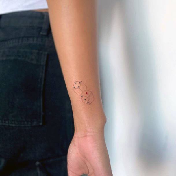 Terrific Design Ideas For Womens Dice Tattoo