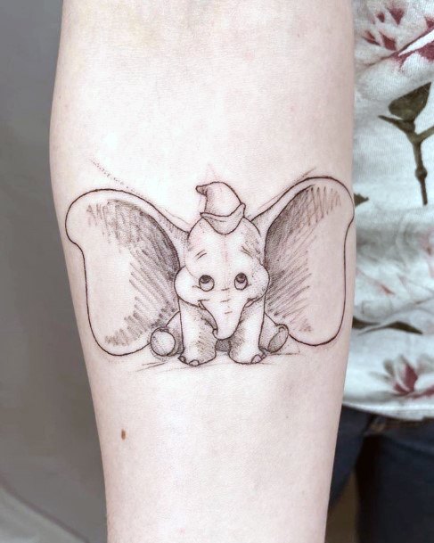 Terrific Design Ideas For Womens Dumbo Tattoo